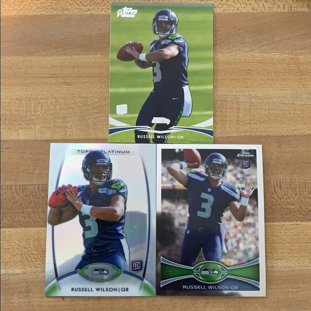 Russell Wilson 3 card rookie lot🔥🔥🔥